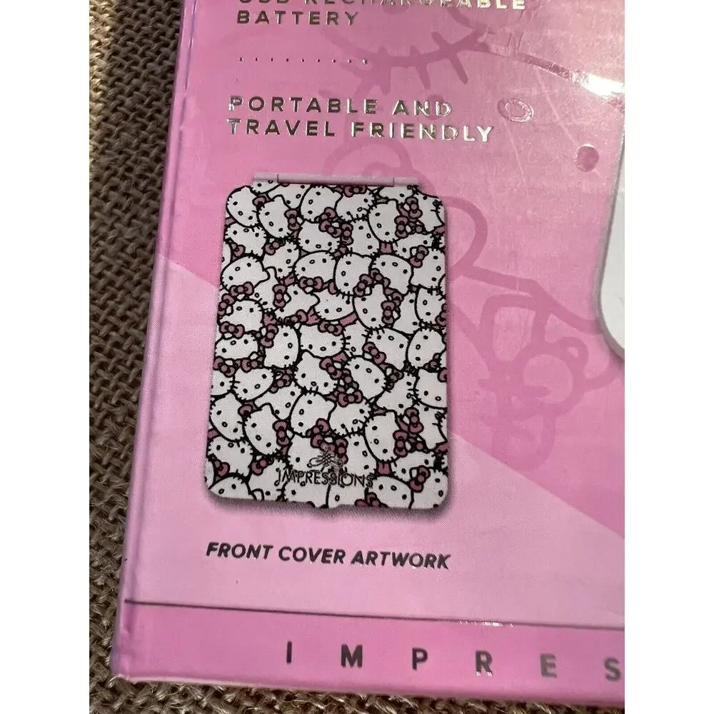 IMPRESSIONS HELLO KITTY TOUCH PAD MINI TRI-TONE LED MAKEUP MIRROR NEW